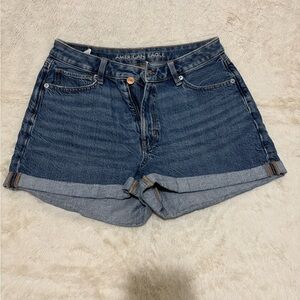 American Eagle Outfitters Women's Dark Blue Jean Shorts